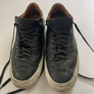 Jimmy Choo Men’s Italian Leather Sneakers Size 45 European Black White
